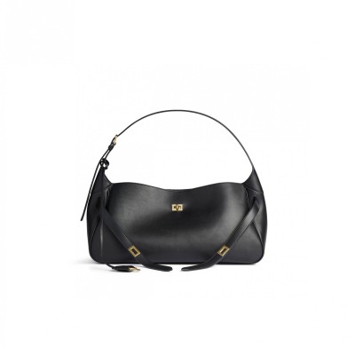 BALENCIAGA WOMEN'S BEL AIR SHOULDER BAG MEDIUM IN BLACK 8057603ABAW2000 (50*23.8*18cm)